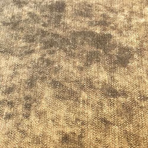 Close-up of warm sable beige plain weave fabric with mottled tonal texture