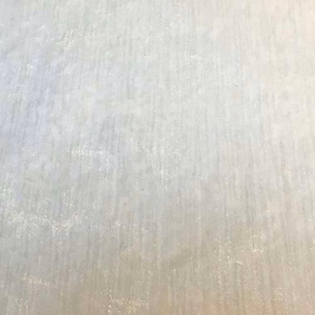Pale pearl-white plain fabric swatch with a soft silky sheen and subtle texture