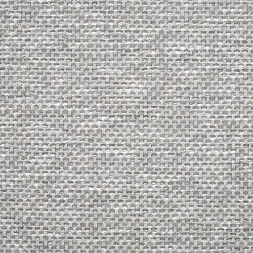 Close-up of a pale dove grey textured plain weave with soft off-white flecks