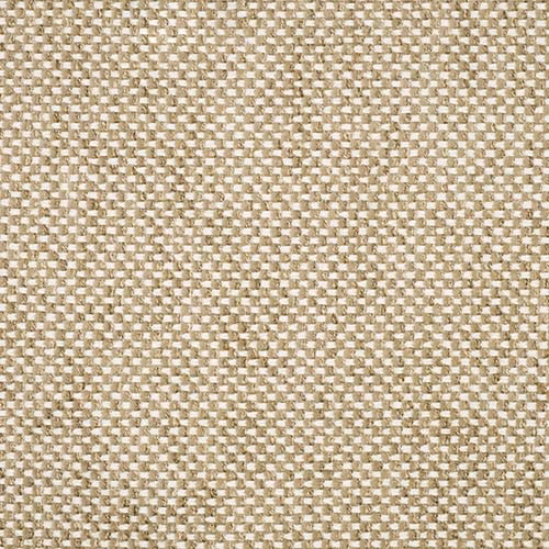 Close-up of a warm beige hessian-style woven fabric with tiny textured squares