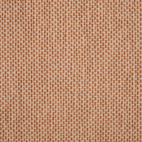 Close-up of woven terracotta plain fabric with beige highlights and small textured weave.