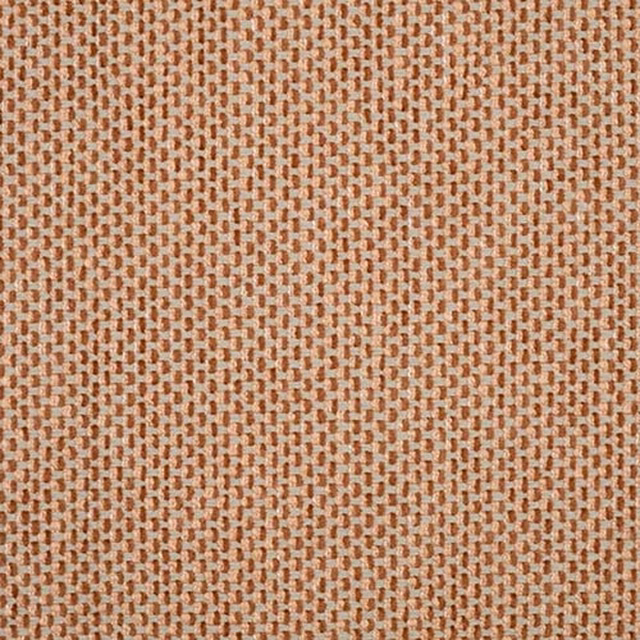 Close-up of woven terracotta plain fabric with beige highlights and small textured weave.