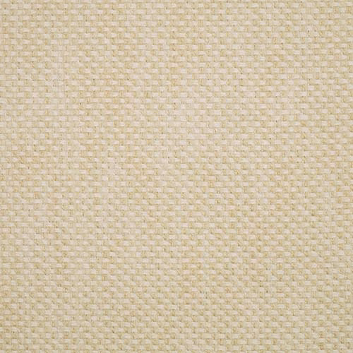 Close-up of a warm vanilla cream woven plain fabric with fine basket texture