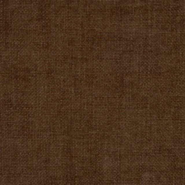 Close-up of Mythiica Cinnamon plain fabric in warm brown weave