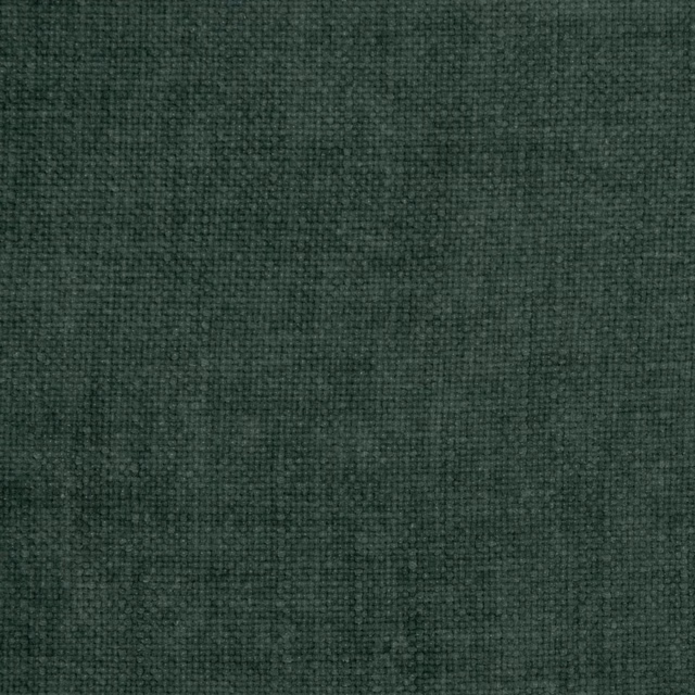 Close-up of deep jade green plain woven fabric with a fine matte texture