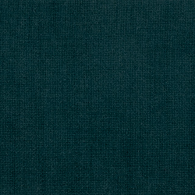 Deep peacock teal plain woven fabric with a fine, subtly mottled texture