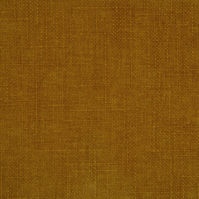 Burnt pumpkin-gold plain woven fabric swatch with fine textured surface