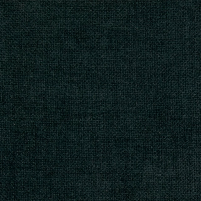 Dark teal plain woven fabric swatch with a dense, matte texture