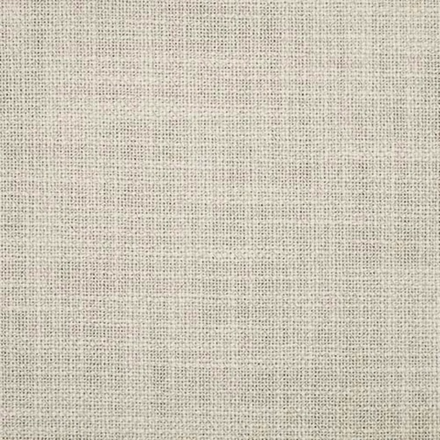 Close-up of pale chalk cream plain woven fabric with fine textured grid