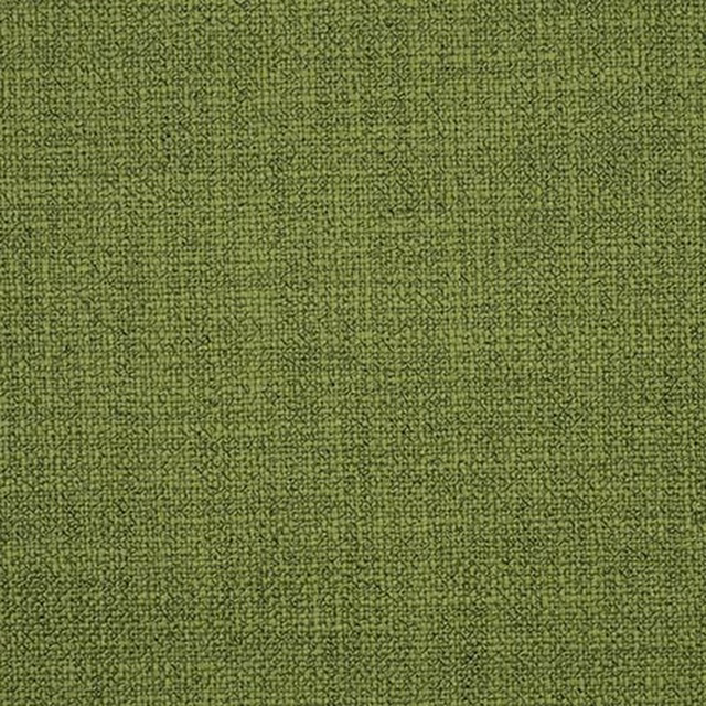 Close-up of a moss green plain woven fabric with a fine, textured surface