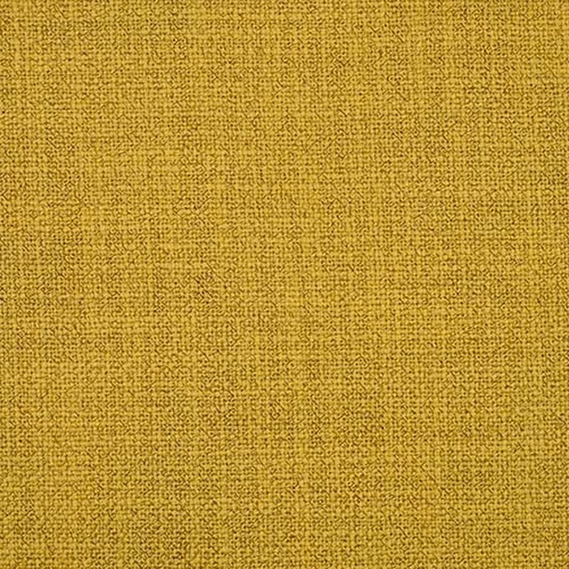 Close-up of mustard yellow plain weave fabric with fine textured surface