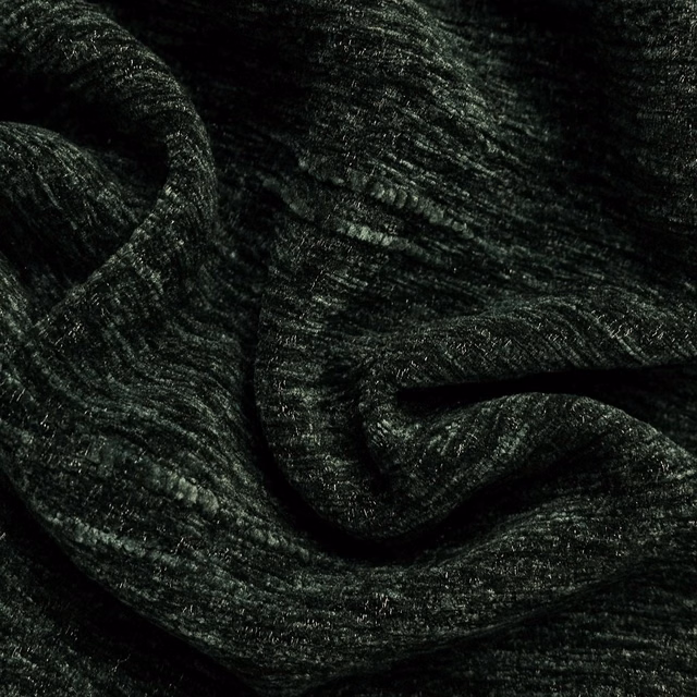 Deep forest green plain fabric with a soft slubbed, subtly lustrous texture