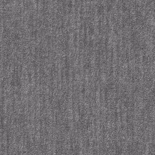 Close-up of a mid-grey plain woven fabric with fine marl texture