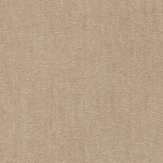 Close-up of warm sand beige plain weave fabric with a fine matte texture