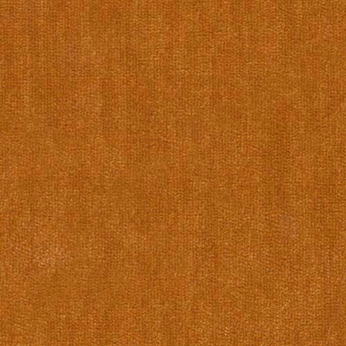 Close-up of warm saffron-orange plain weave fabric with subtle texture