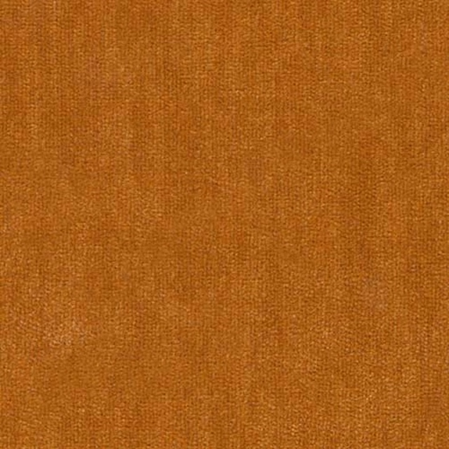 Close-up of warm saffron-orange plain weave fabric with subtle texture