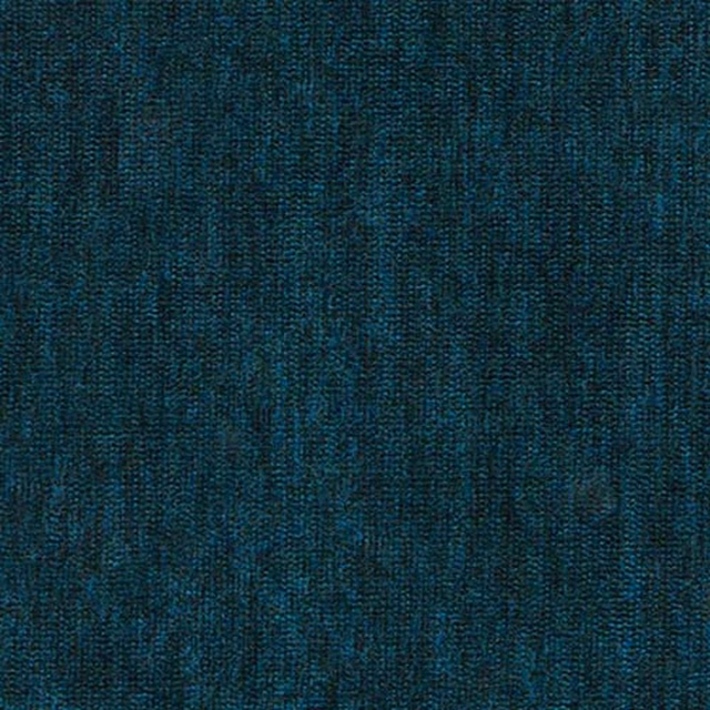 Close-up of deep teal woven plain fabric with fine textured surface