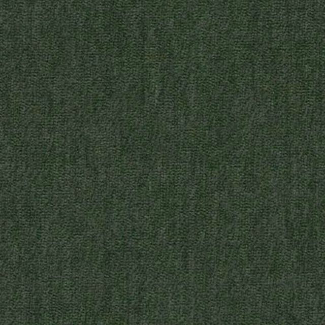 Deep forest green plain woven fabric with a fine, softly mottled texture