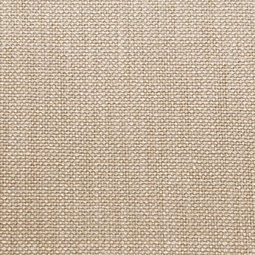 Close-up of warm barley-beige plain weave fabric with fine textured surface