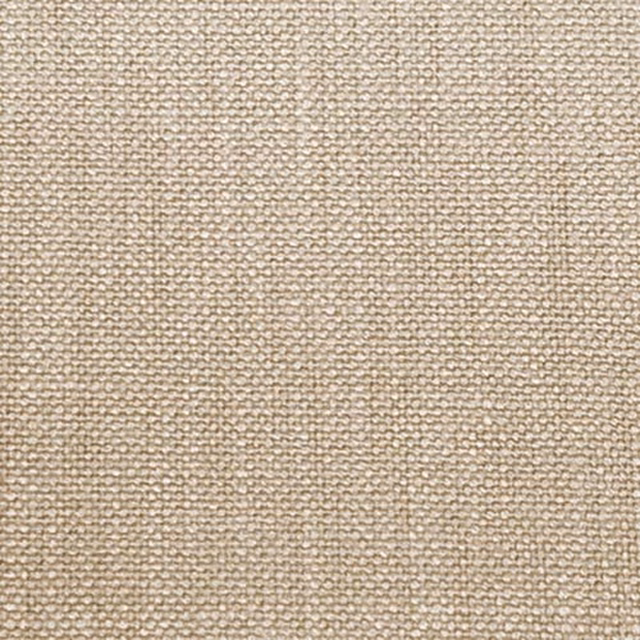 Close-up of warm barley-beige plain weave fabric with fine textured surface