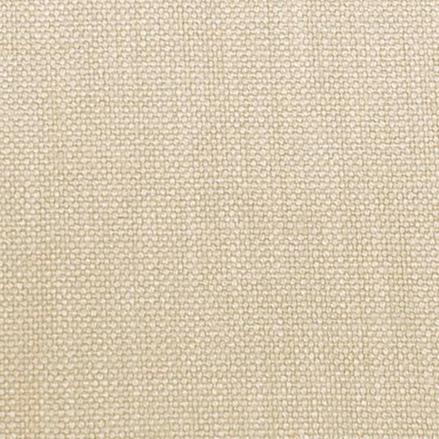 Close-up of a soft cream plain weave fabric with a fine pebble texture