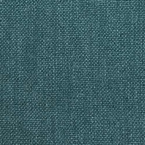 Close-up of a pebbly teal-blue woven fabric with a dense plain texture.