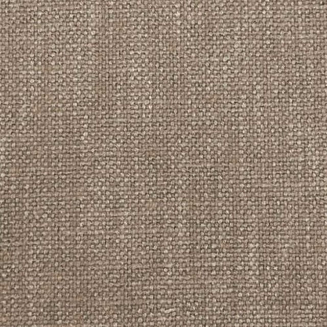 Close-up of warm sesame-beige plain woven upholstery fabric with a fine pebbled texture