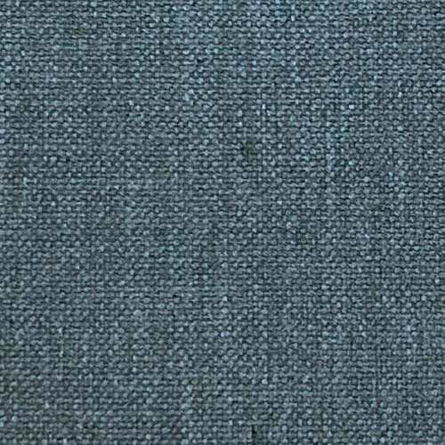 Close-up of a muted blue teal plain woven fabric with a fine nubby texture