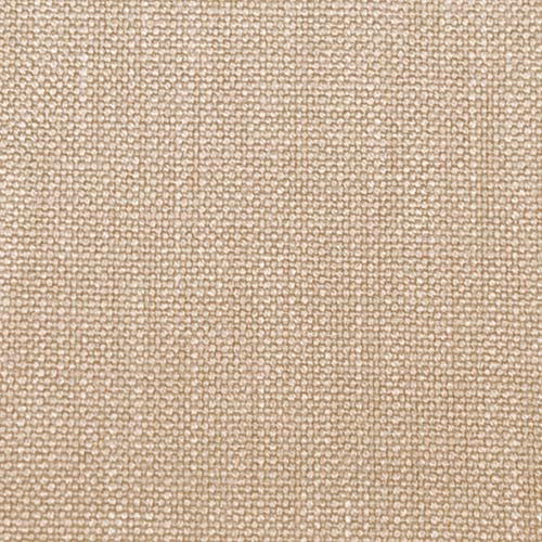 Close-up of a warm wheat beige plain weave fabric with a fine, pebbled texture
