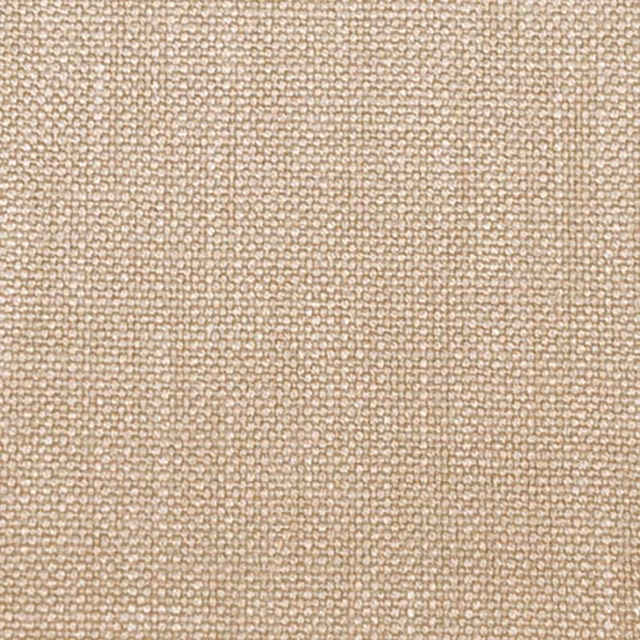 Close-up of a warm wheat beige plain weave fabric with a fine, pebbled texture