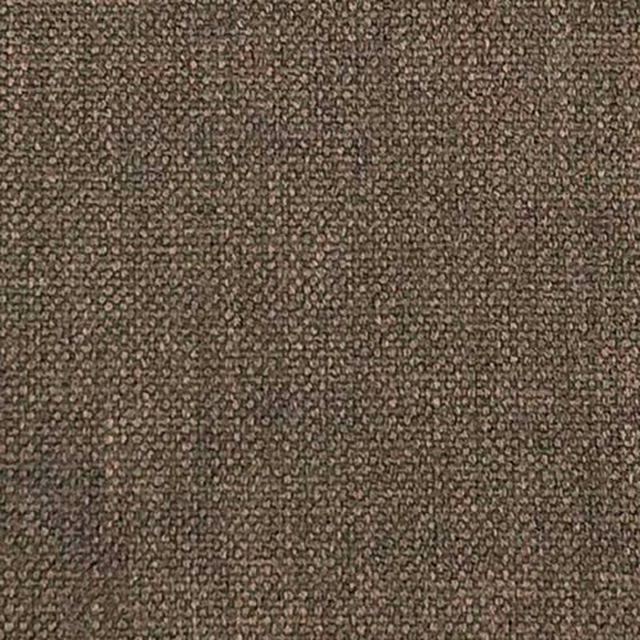 Close-up of a textured olive-brown plain weave fabric swatch