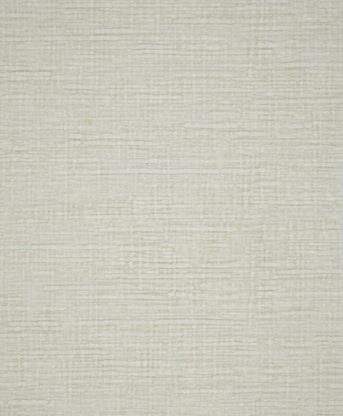 Pale ivory cream plain fabric swatch with fine horizontal ribbed texture