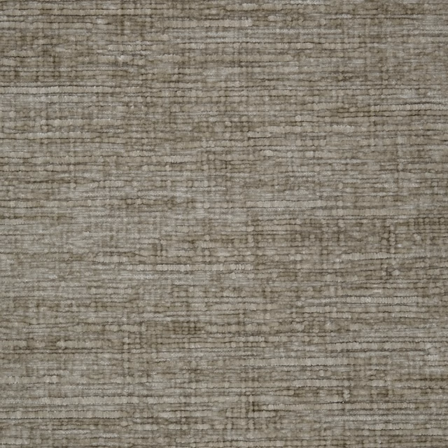 Close-up of muted taupe hessian-textured plain fabric with fine horizontal striations