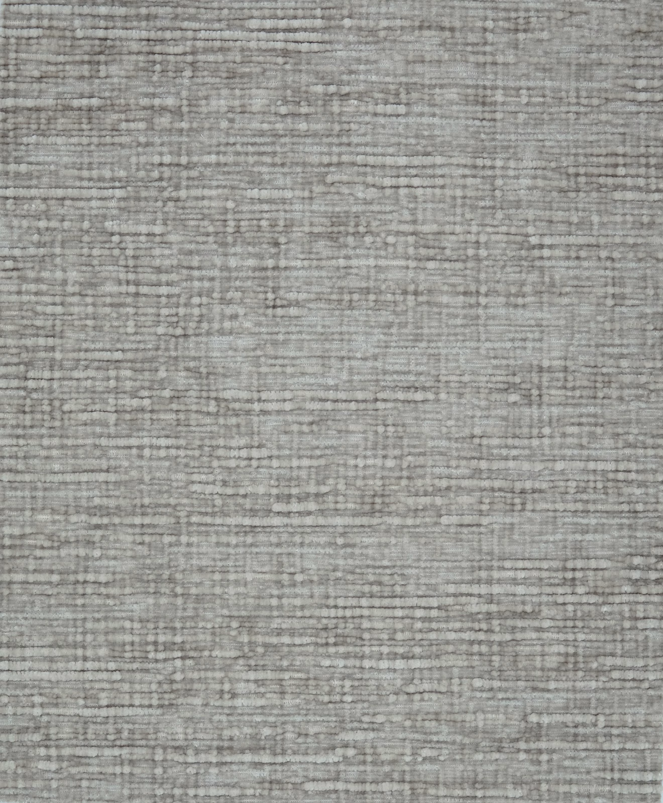 Soft mist grey plain fabric with fine horizontal slubbed texture