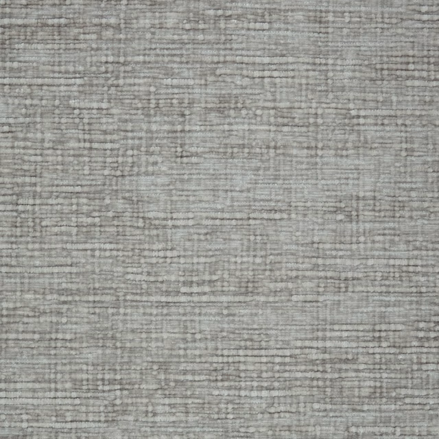 Soft mist grey plain fabric with fine horizontal slubbed texture