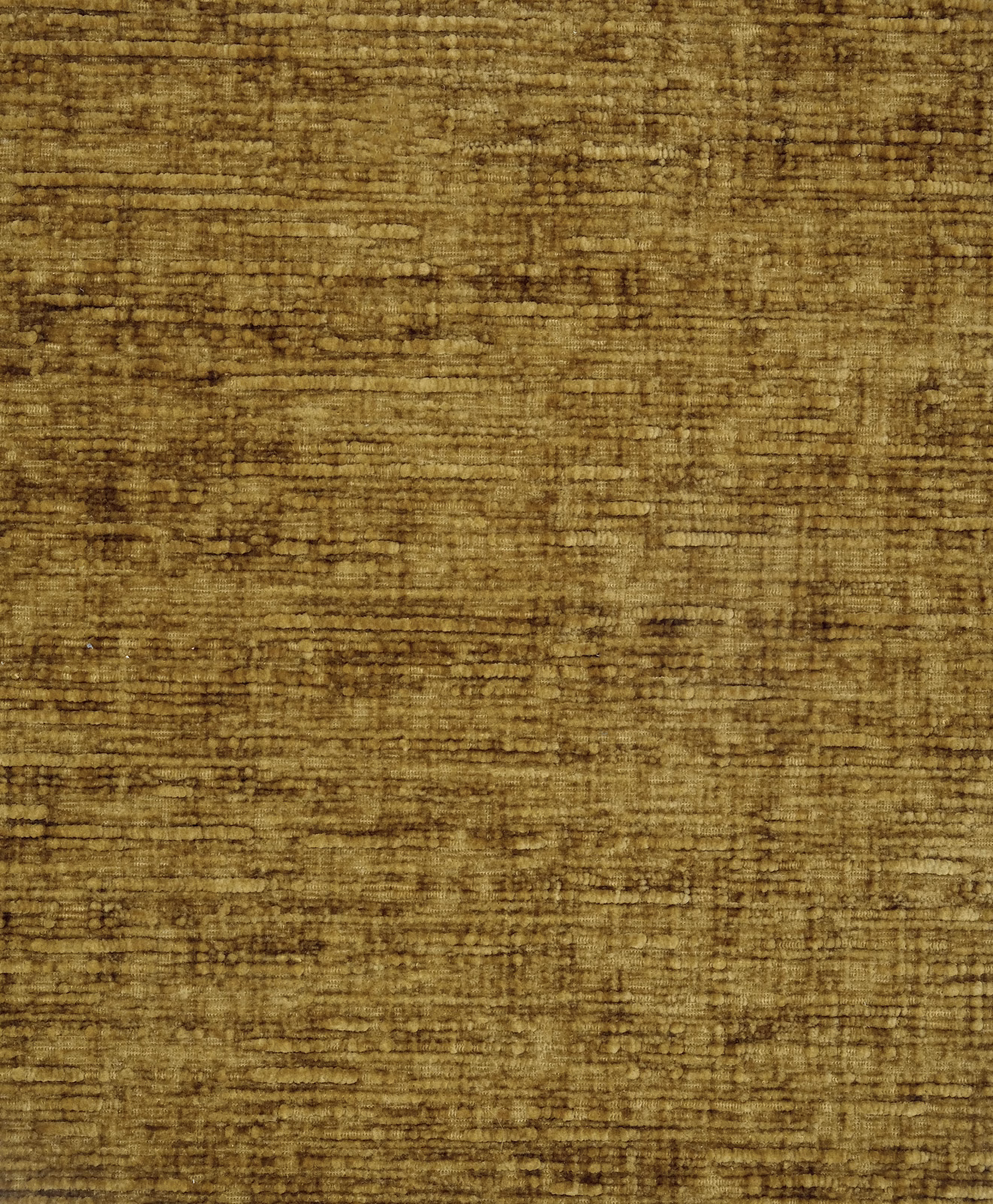 Close-up of muted ochre-gold plain fabric with fine horizontal slubbed texture