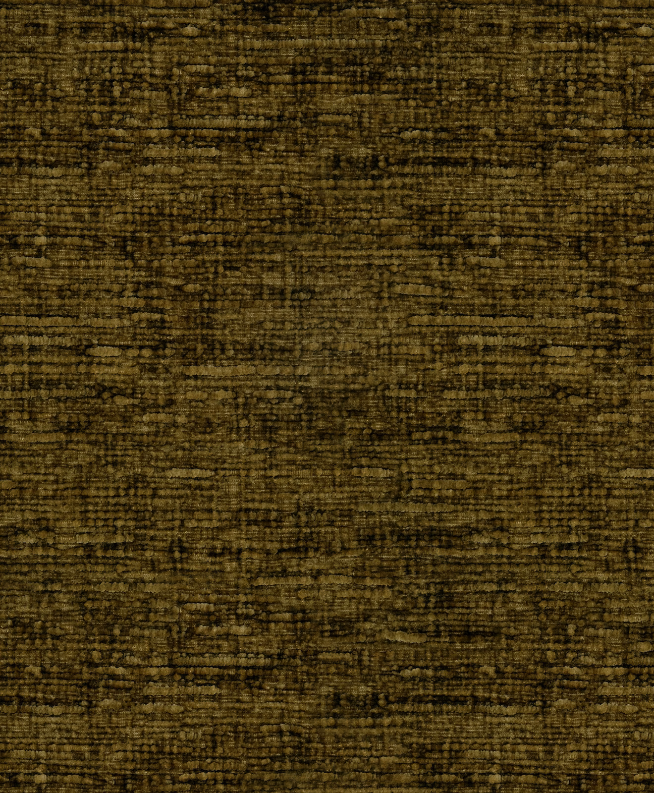 Close-up of a textured olive-green plain fabric with dark mottled weave