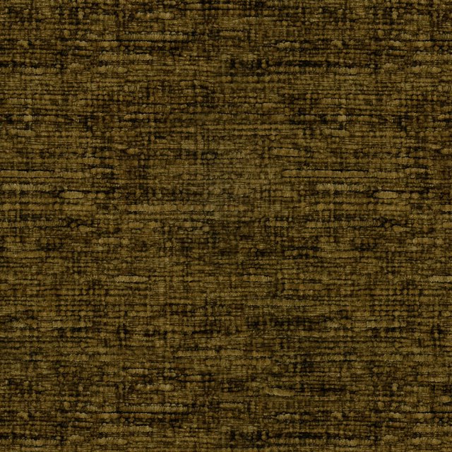Close-up of a textured olive-green plain fabric with dark mottled weave