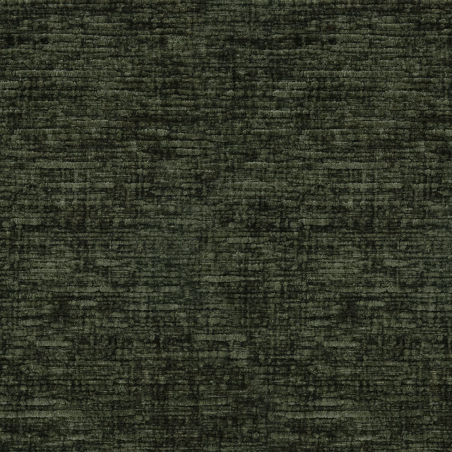Dark moss green plain fabric with a softly ribbed, textured weave