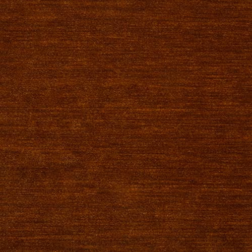 Deep rust-brown velvet swatch with a soft horizontal pile and subtle sheen