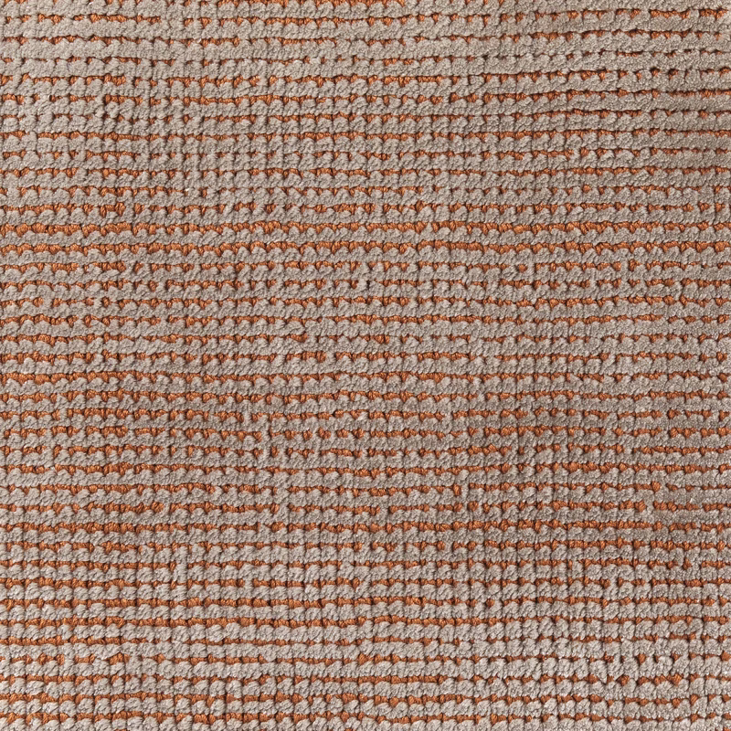 Warm amber and oatmeal horizontal ribbed weave with subtle muted brown flecks