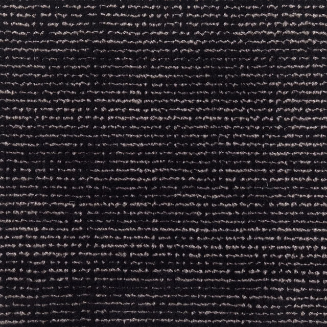 Near-black Jet textile with broken silvery flecks in dense horizontal nubby rows