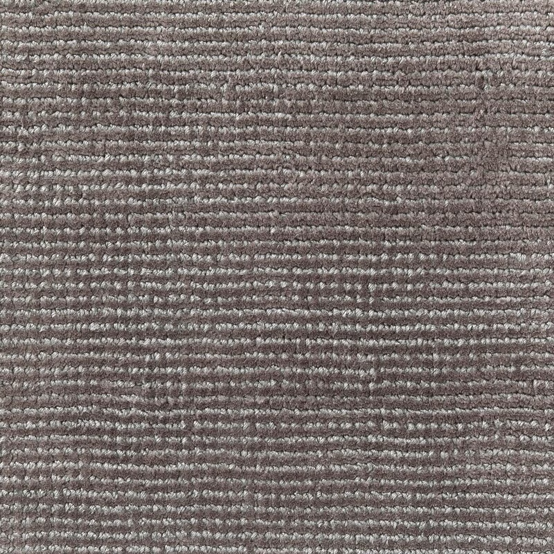 Muted taupe-grey carpet textile with compact horizontal ribs and pale flecked texture