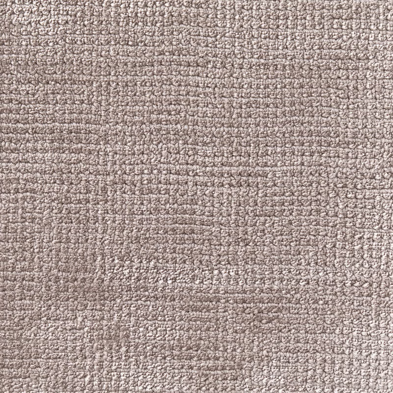 Close-up of muted lavender-grey nubby weave with subtle horizontal ridges