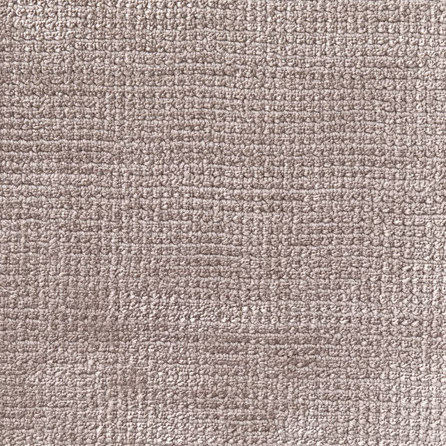 Close-up of muted lavender-grey nubby weave with subtle horizontal ridges