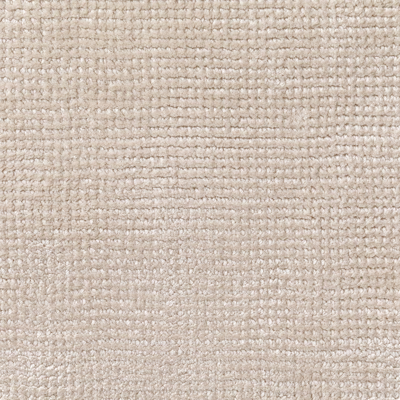 Warm ivory Snow fabric with a compact looped weave and fine horizontal ridges