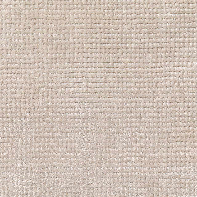 Warm ivory Snow fabric with a compact looped weave and fine horizontal ridges