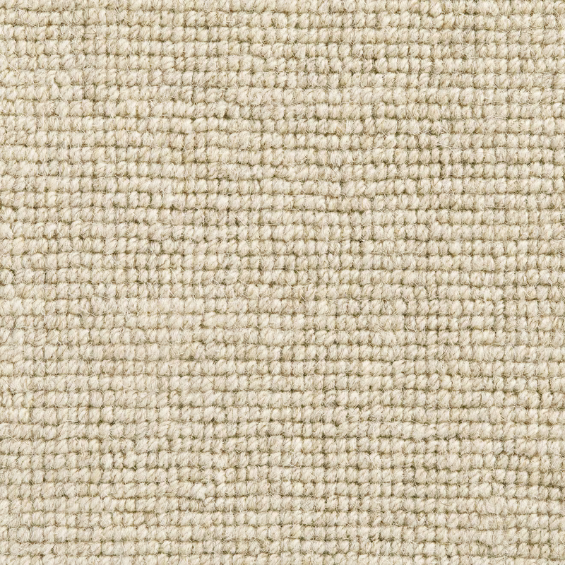 Warm Cashew beige fabric showing a dense looped weave with subtle cream and taupe flecks