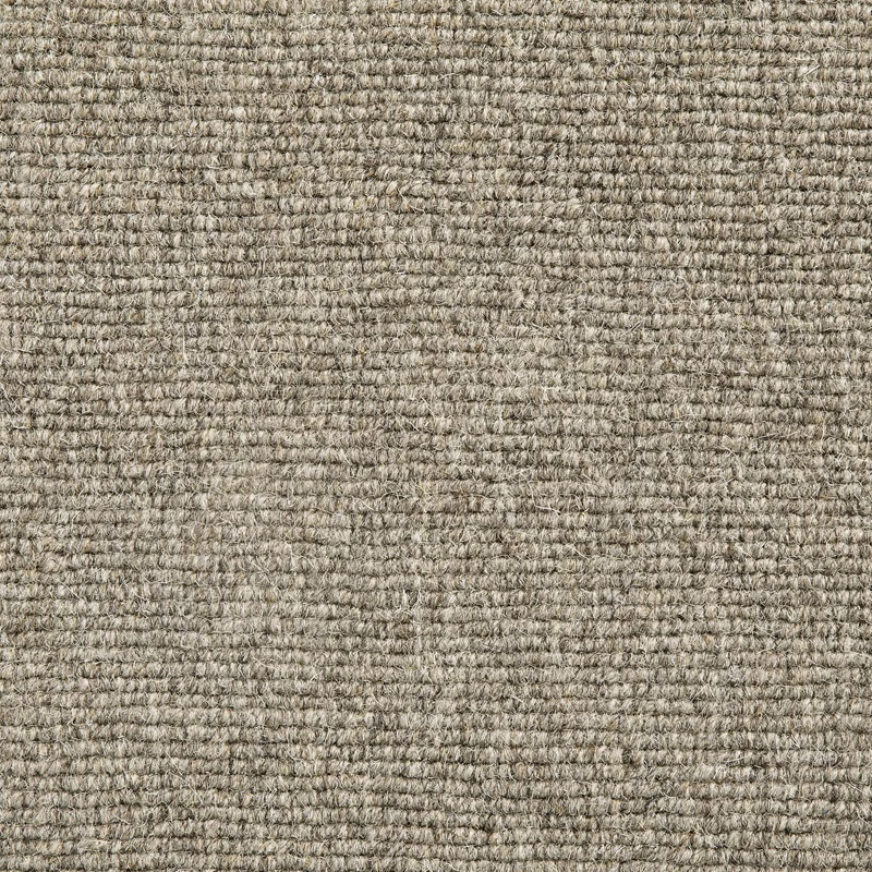 Close-up of Chia carpet in mottled taupe-grey with dense horizontal loops