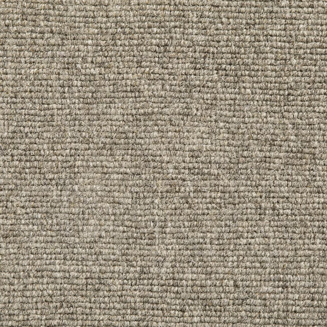 Close-up of Chia carpet in mottled taupe-grey with dense horizontal loops